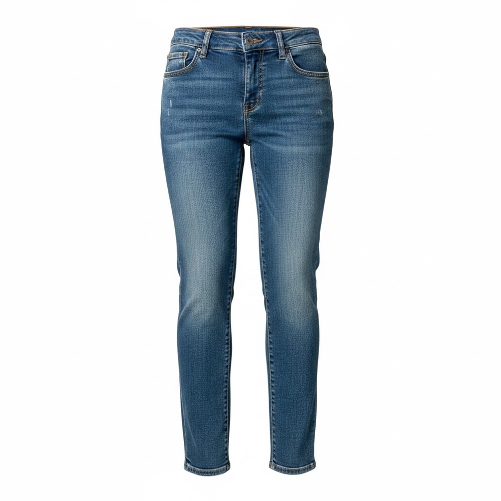 Talbots Signature Slim Ankle Jeans Sz 4P Medium Wash 5 Pocket 30” Straight Leg